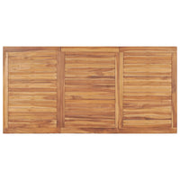 vidaXL Conjunto de jantar de jardim de 7 peças 180x90 cm madeira de teca maciça