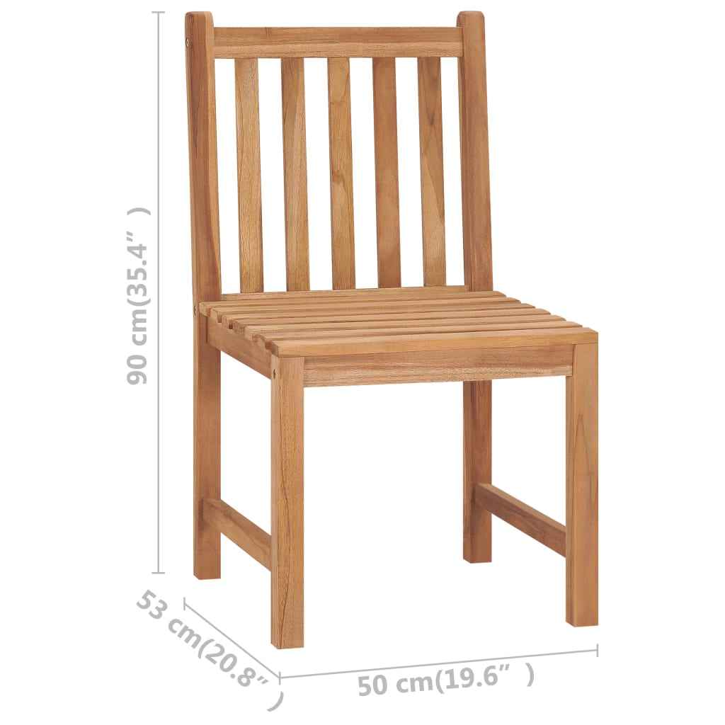 vidaXL Conjunto de jantar de jardim de 7 peças 180x90 cm madeira de teca maciça