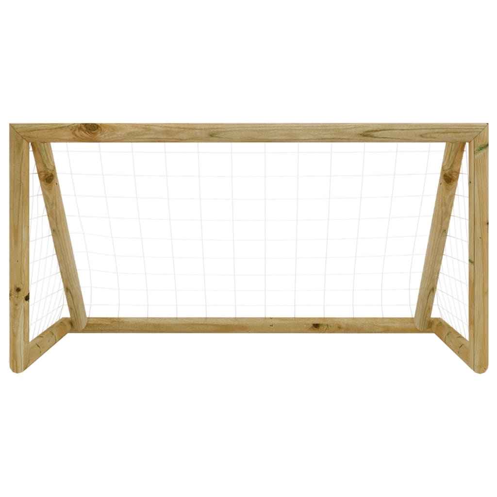 vidaXL Baliza de futebol com rede 160x80x100 cm pinho impregnado