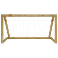 vidaXL Baliza de futebol com rede 160x80x100 cm pinho impregnado