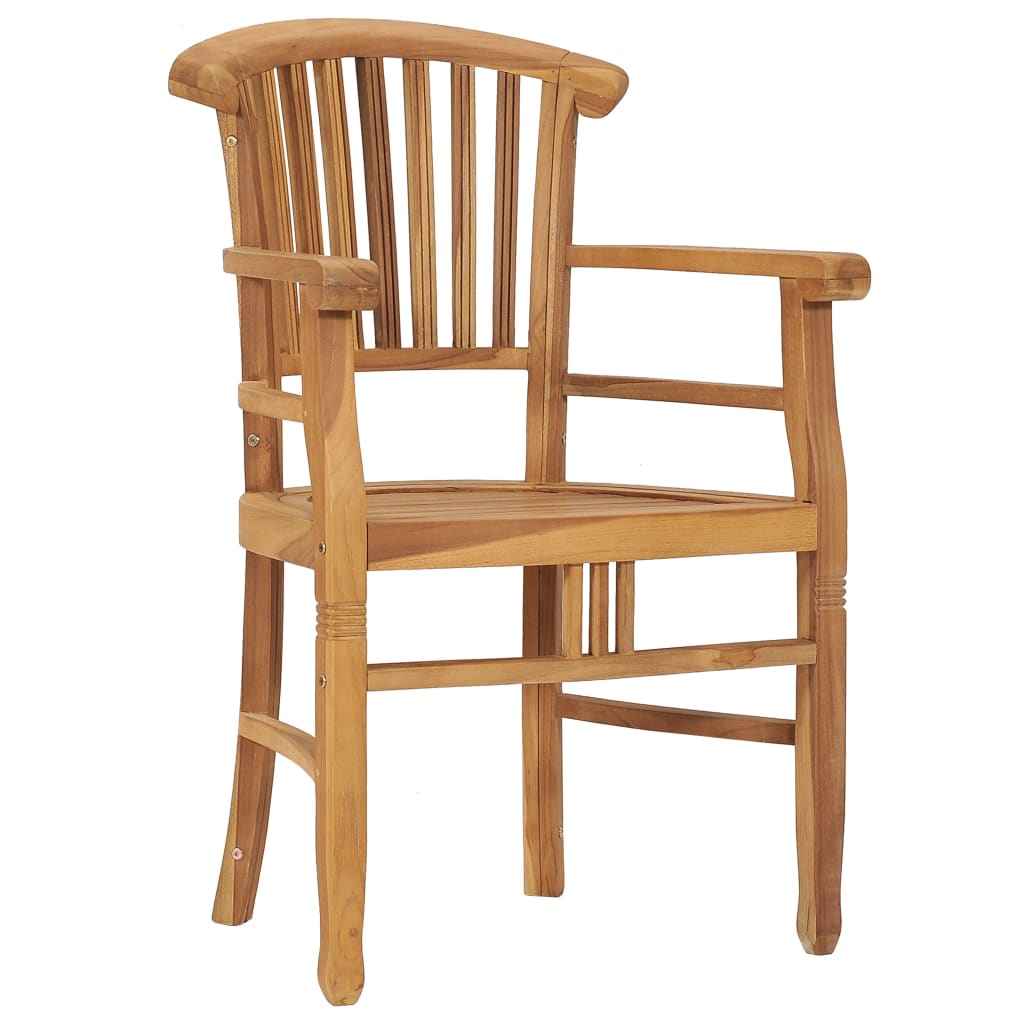 vidaXL 3 pcs conjunto de jantar p/ jardim madeira de teca maciça