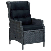 vidaXL 9 pcs conj. jantar exterior c/ almofadões vime PE cinza-escuro