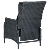 vidaXL 9 pcs conj. jantar exterior c/ almofadões vime PE cinza-escuro