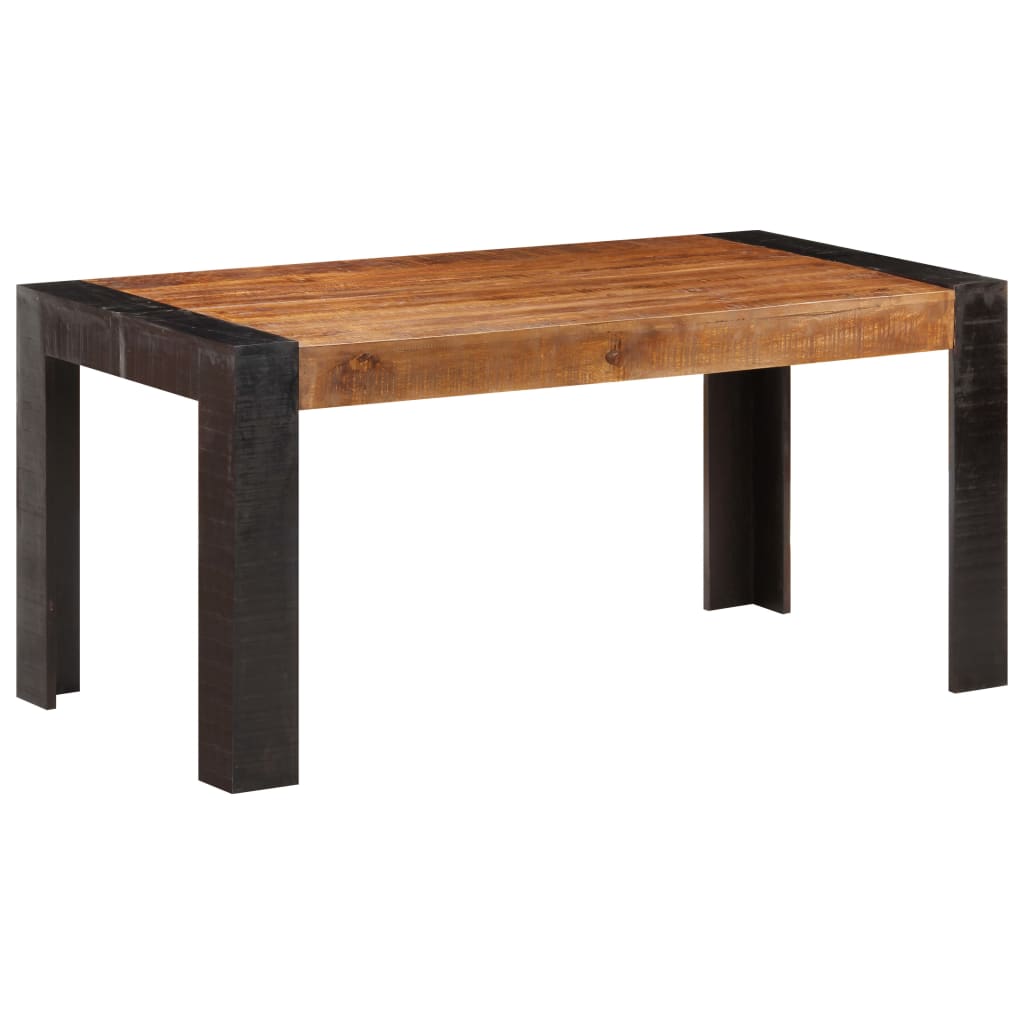 vidaXL Mesa de jantar 140x70x76 cm madeira de mangueira áspera maciça