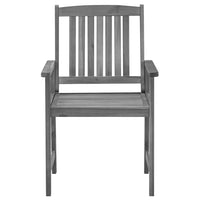 vidaXL Cadeiras de jardim com almofadões 2 pcs acácia maciça cinza