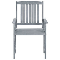 vidaXL Cadeiras de jardim com almofadões 2 pcs acácia maciça cinza