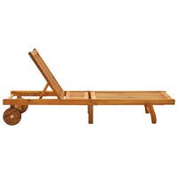 vidaXL Espreguiçadeira de jardim com almofadão madeira acácia maciça