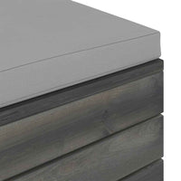 vidaXL 2 pcs conjunto lounge de paletes com almofadões pinho maciço