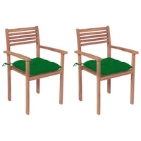 vidaXL Cadeiras de jardim c/ almofadões antracite 2 pcs teca maciça