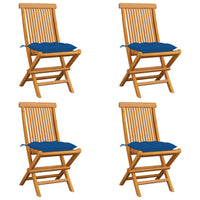 vidaXL Cadeiras de jardim c/ almofadões antracite 2 pcs teca maciça