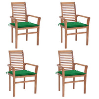 vidaXL Cadeiras de jantar c/ almofadões antracite 2 pcs teca maciça