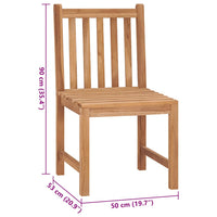 vidaXL Cadeiras de jardim c/ almofadões 2 pcs teca maciça