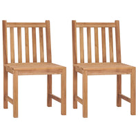 vidaXL Cadeiras de jardim c/ almofadões 2 pcs teca maciça