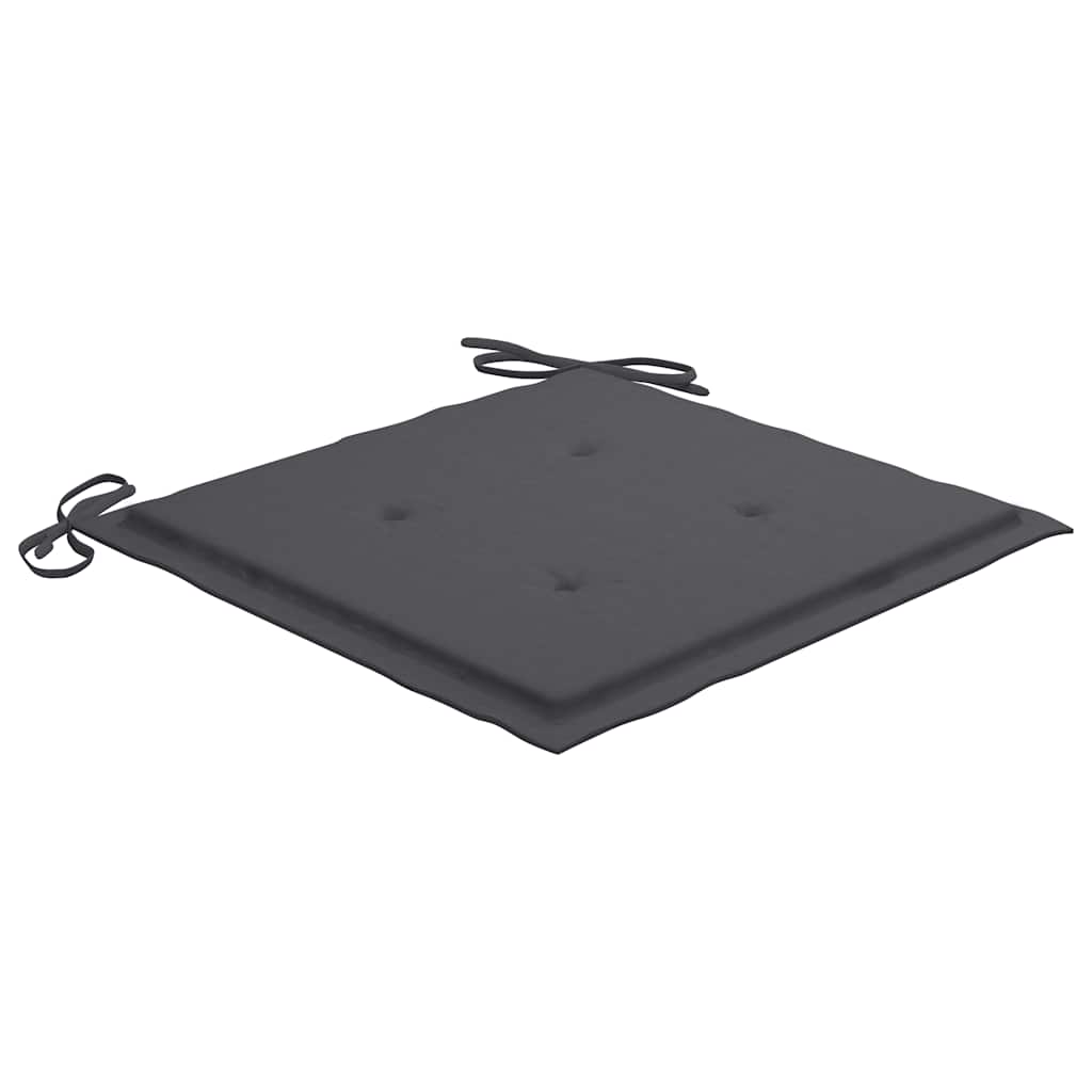 vidaXL Cadeiras de jardim c/ almofadões 2 pcs teca maciça