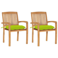 vidaXL Cadeiras de jardim c/ almofadões antracite 2 pcs teca maciça