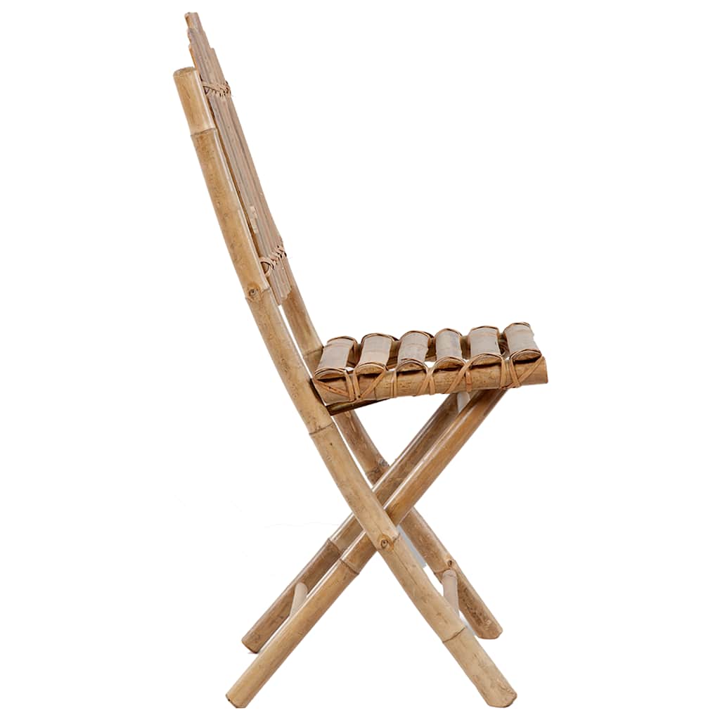 vidaXL Cadeiras de jardim dobráveis c/ almofadões 2 pcs bambu