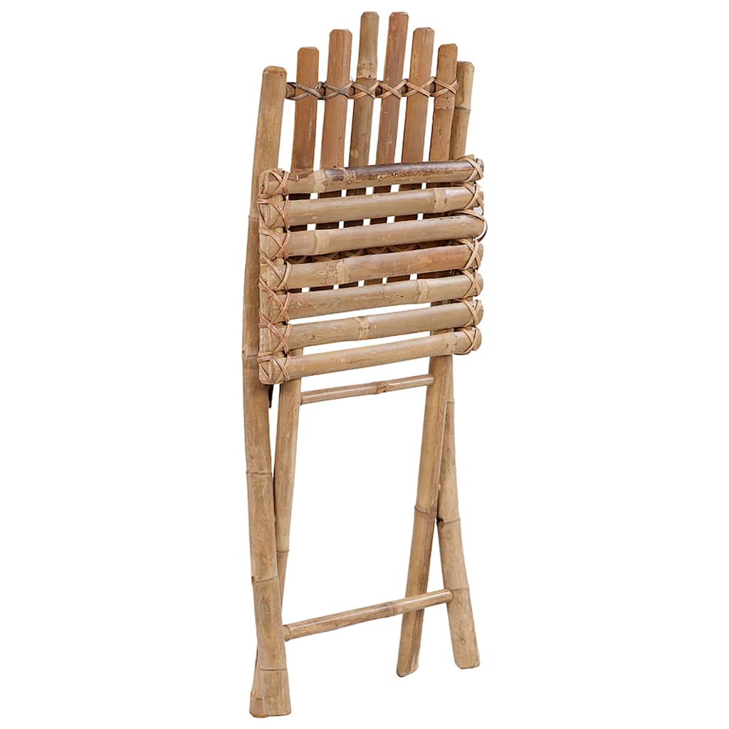 vidaXL Cadeiras de jardim dobráveis c/ almofadões 2 pcs bambu