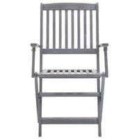 vidaXL Cadeiras exterior dobráveis c/ almofadões 2 pcs acácia maciça