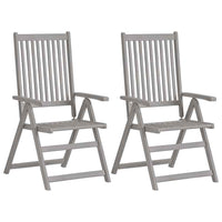 vidaXL Cadeiras jardim reclináveis c/ almofadões 2 pcs acácia maciça