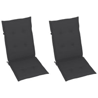 vidaXL Cadeiras jardim reclináveis c/ almofadões 2 pcs acácia maciça