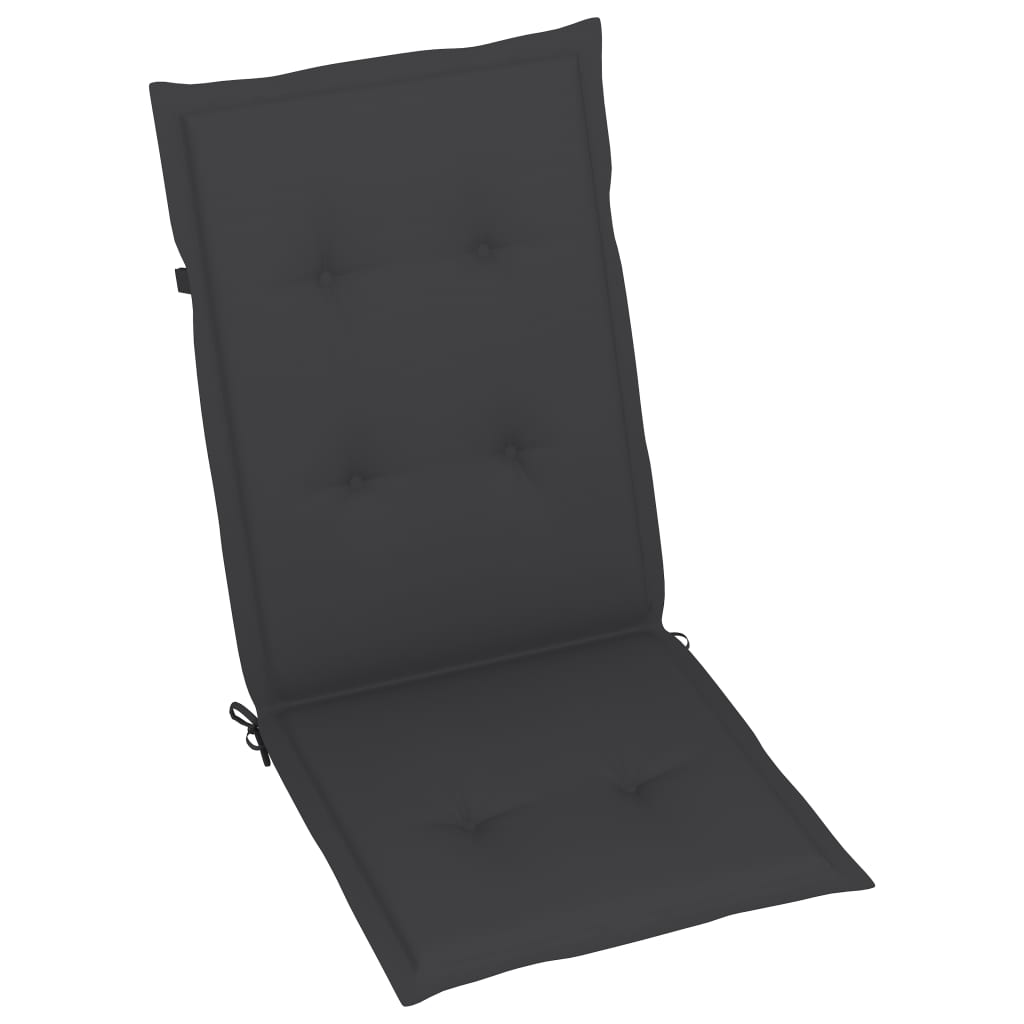 vidaXL Cadeiras jardim reclináveis c/ almofadões 2 pcs acácia maciça