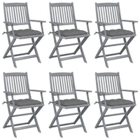 vidaXL Cadeiras exterior dobráveis c/ almofadões 2 pcs acácia maciça