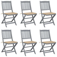 vidaXL Cadeiras exterior dobráveis c/ almofadões 2 pcs acácia maciça