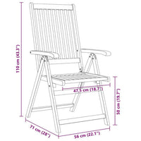 vidaXL Cadeiras de jardim dobráveis 4 pcs madeira de acácia maciça