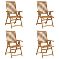 vidaXL Cadeiras de jardim dobráveis 4 pcs madeira de acácia maciça