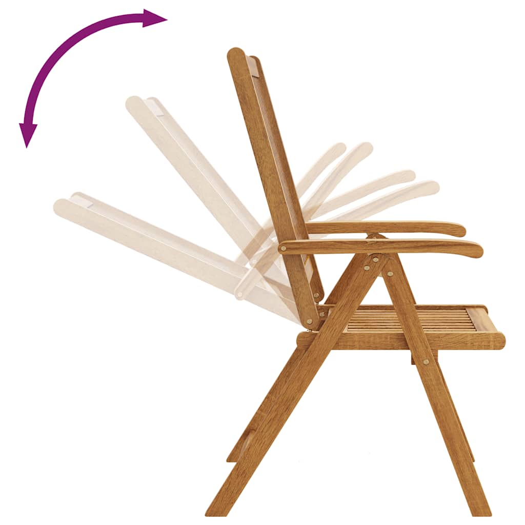 vidaXL Cadeiras de jardim dobráveis 4 pcs madeira de acácia maciça