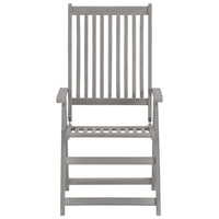 vidaXL Cadeiras jardim reclináveis 4 pcs madeira acácia maciça cinza