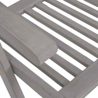 vidaXL Cadeiras jardim reclináveis 4 pcs madeira acácia maciça cinza