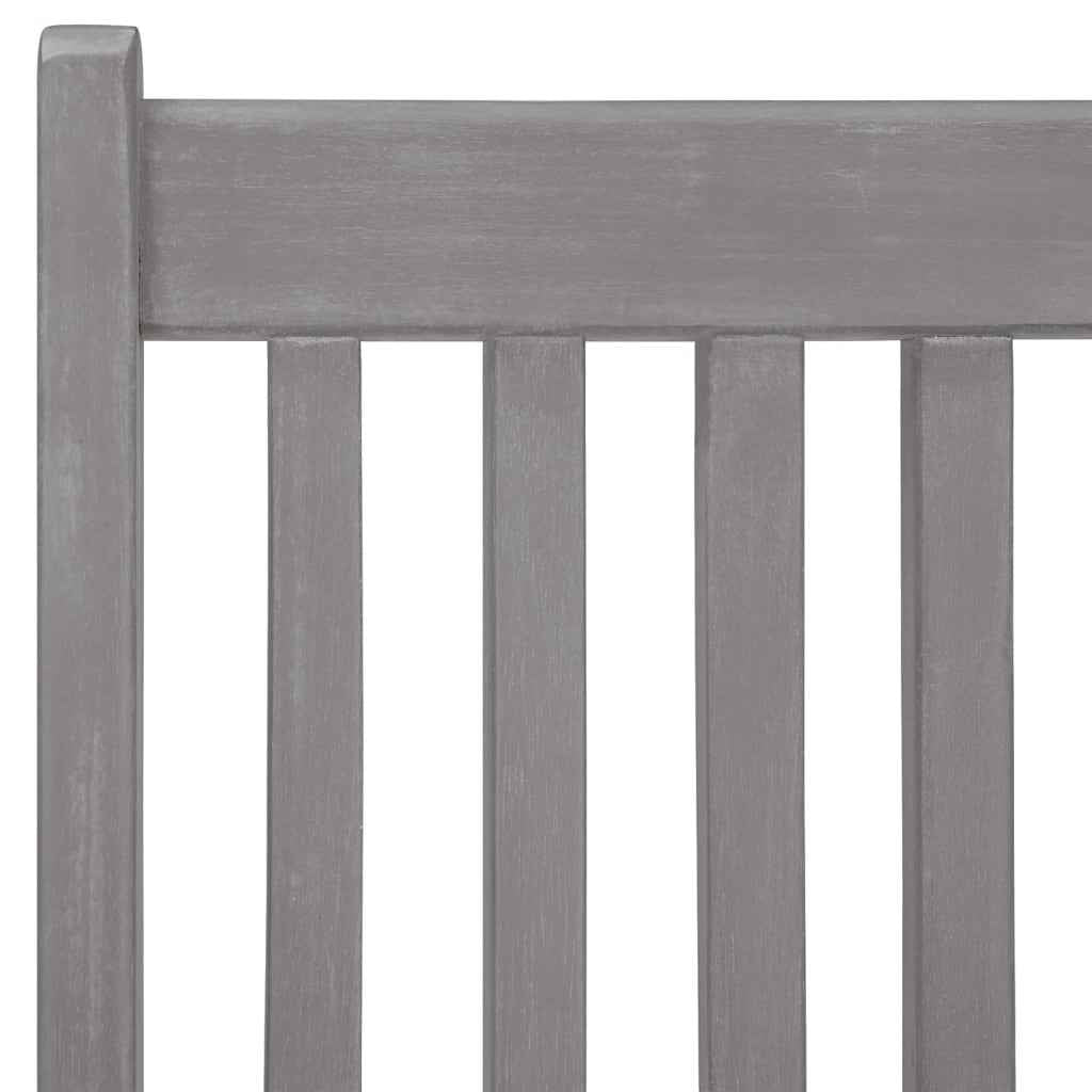 vidaXL Cadeiras jardim reclináveis 4 pcs madeira acácia maciça cinza