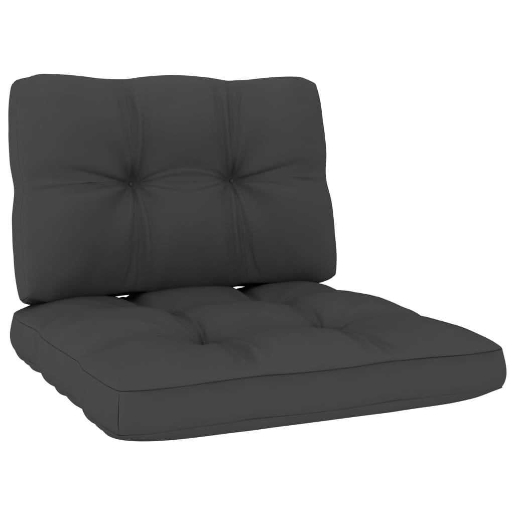 vidaXL 3 pcs conjunto lounge de jardim com almofadões pinho impregnado