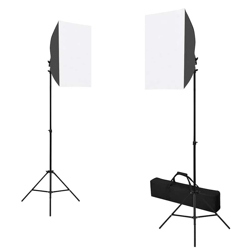 vidaXL Kit estúdio fotográfico com softbox iluminação/fundo/refletor