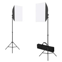 vidaXL Kit estúdio fotográfico com softbox iluminação/fundo/refletor