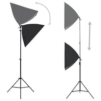vidaXL Kit estúdio fotográfico com softbox iluminação/fundo/refletor