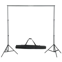 vidaXL Kit de estúdio fotográfico com lâmpadas/fundo/refletor