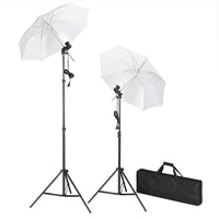 vidaXL Kit de estúdio fotográfico com lâmpadas/fundo/refletor