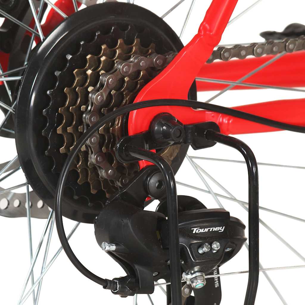 vidaXL Bicicleta de montanha 21 velocidades roda 29" 53 cm vermelho