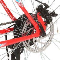vidaXL Bicicleta de montanha 21 velocidades roda 29" 53 cm vermelho