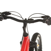 vidaXL Bicicleta de montanha 21 velocidades roda 29" 53 cm vermelho