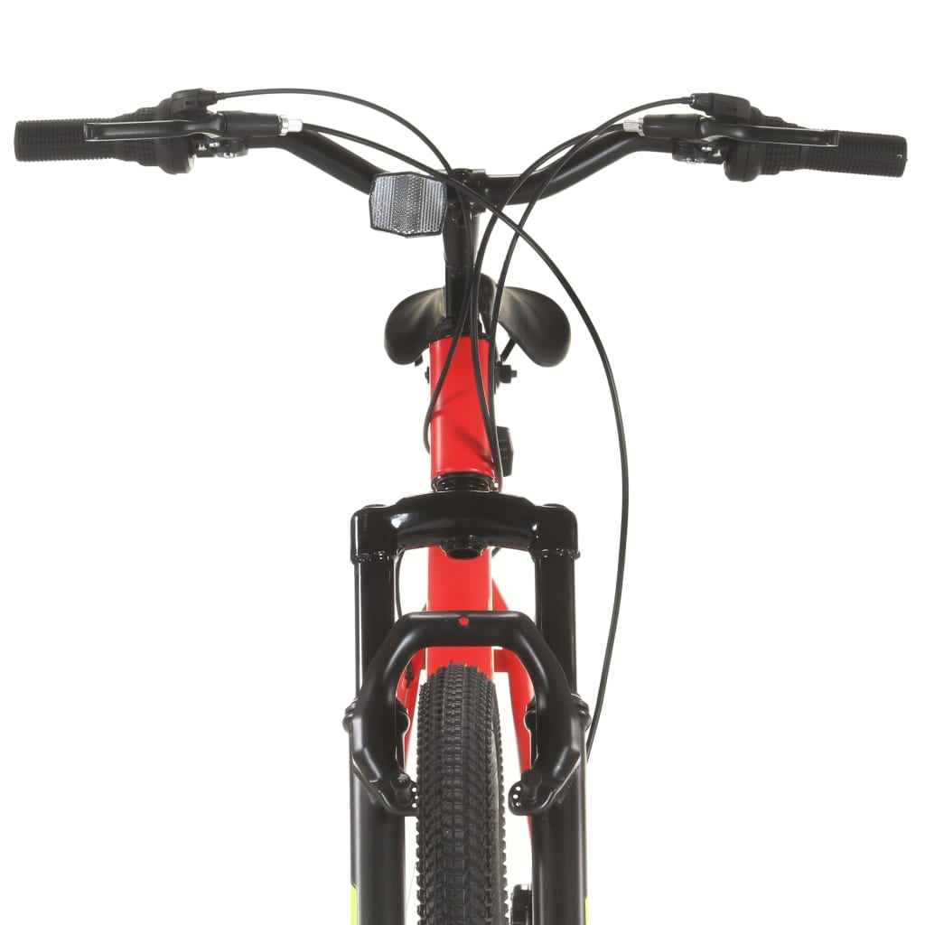 vidaXL Bicicleta de montanha 21 velocidades roda 27,5" 38 cm vermelho