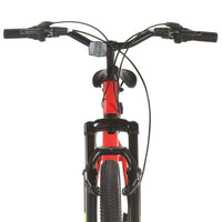 vidaXL Bicicleta de montanha 21 velocidades roda 27,5" 38 cm vermelho