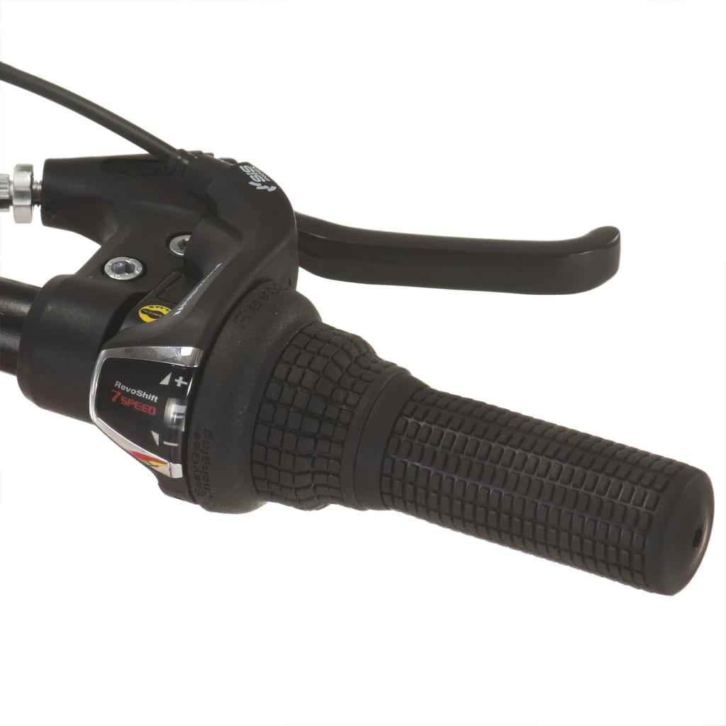 vidaXL Bicicleta de montanha 21 velocidades roda 26" 49 cm preto