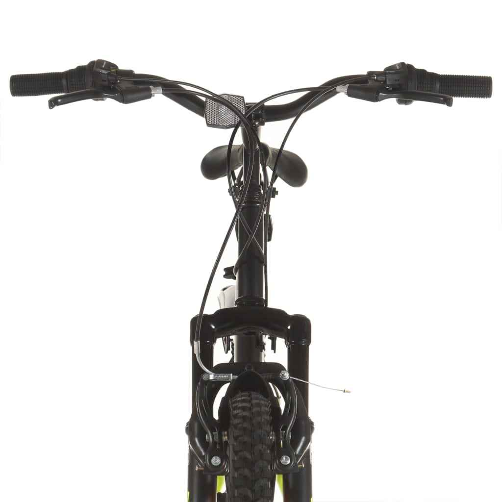 vidaXL Bicicleta de montanha 21 velocidades roda 26" 49 cm preto