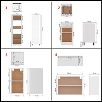 vidaXL 8 pcs conjunto armários de cozinha derivados de madeira Lyon branco