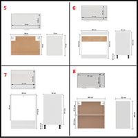 vidaXL 8 pcs conjunto armários de cozinha derivados de madeira Lyon branco