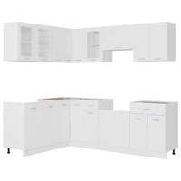 vidaXL 11 pcs armário de cozinha conjunto deriv. madeira Lyon madeira velha
