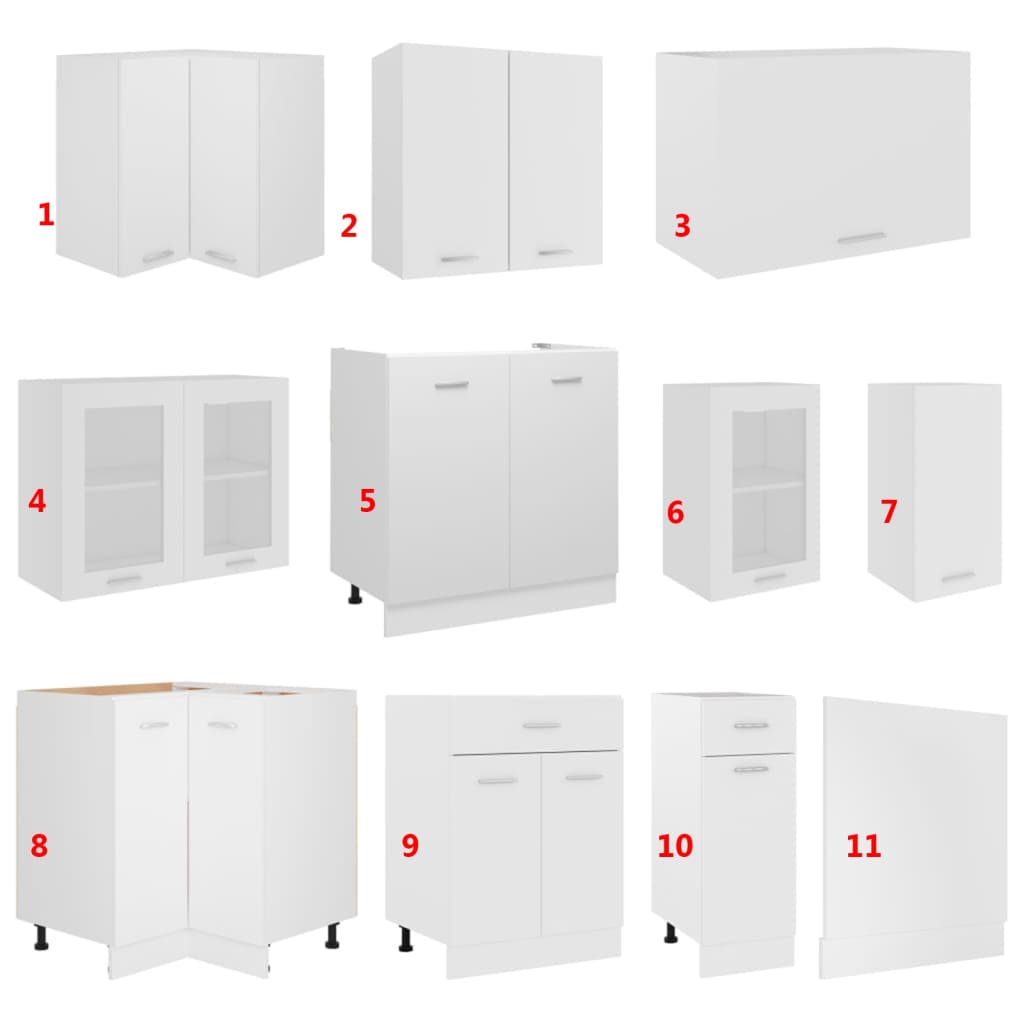 vidaXL 11 pcs armário de cozinha conjunto deriv. madeira Lyon madeira velha